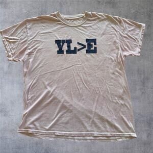 Yale University Shirt XL YL > E Graphic Tee Ivy League Sand Distressed Gildan